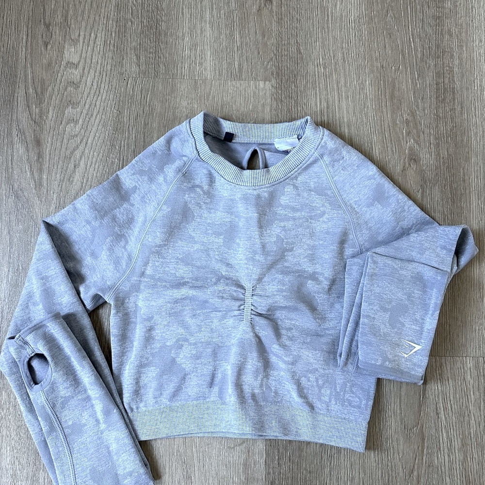 GYMSHARK CAMO CROP TOP